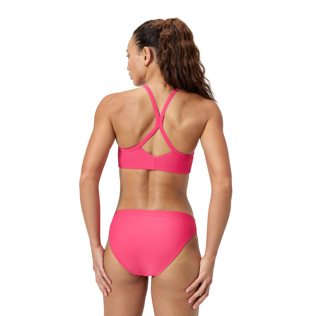 Bikinitop Solid Racerback Mörkrosa