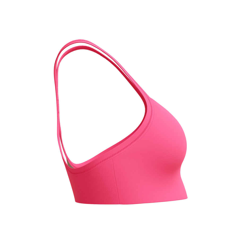 Bikinitop Solid Racerback Mörkrosa