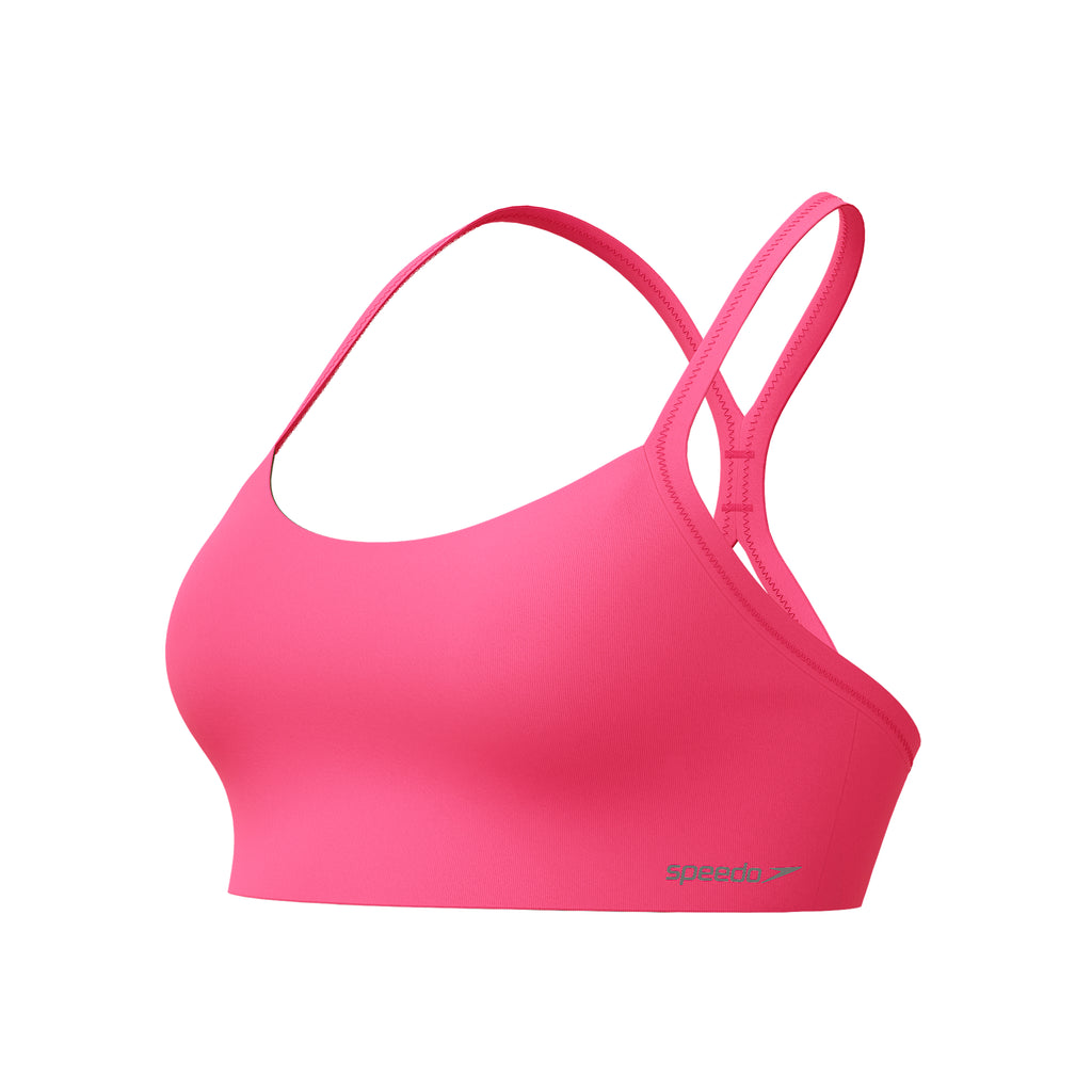 Bikinitop Solid Racerback Mörkrosa