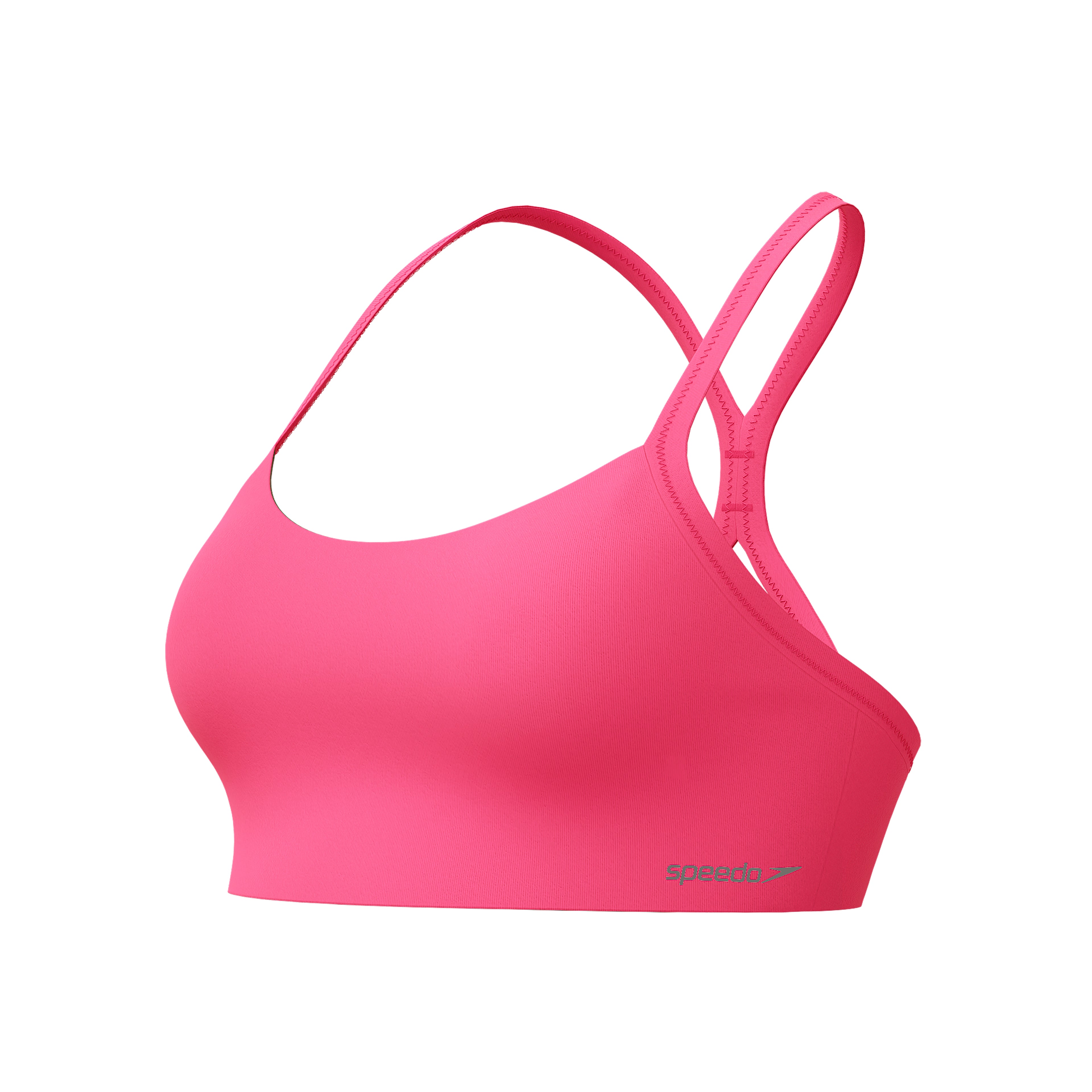 Bikinitop Solid Racerback Mörkrosa