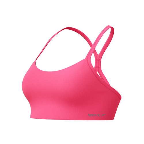 Bikinitop Solid Racerback Mörkrosa