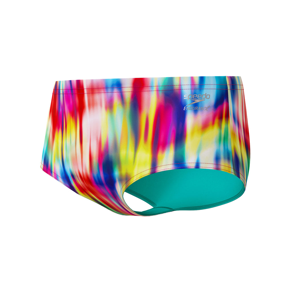 Badbyxa Club Training Printed 13,5 cm Brief Röd/Gul