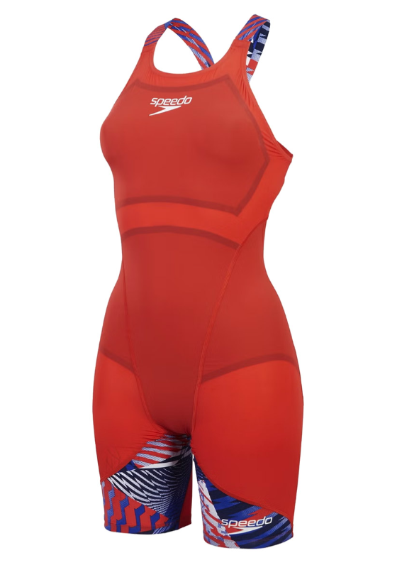 Tävlingsbaddräkt - Fastskin LZR Ignite Kneeskin Röd/Blå/Vit