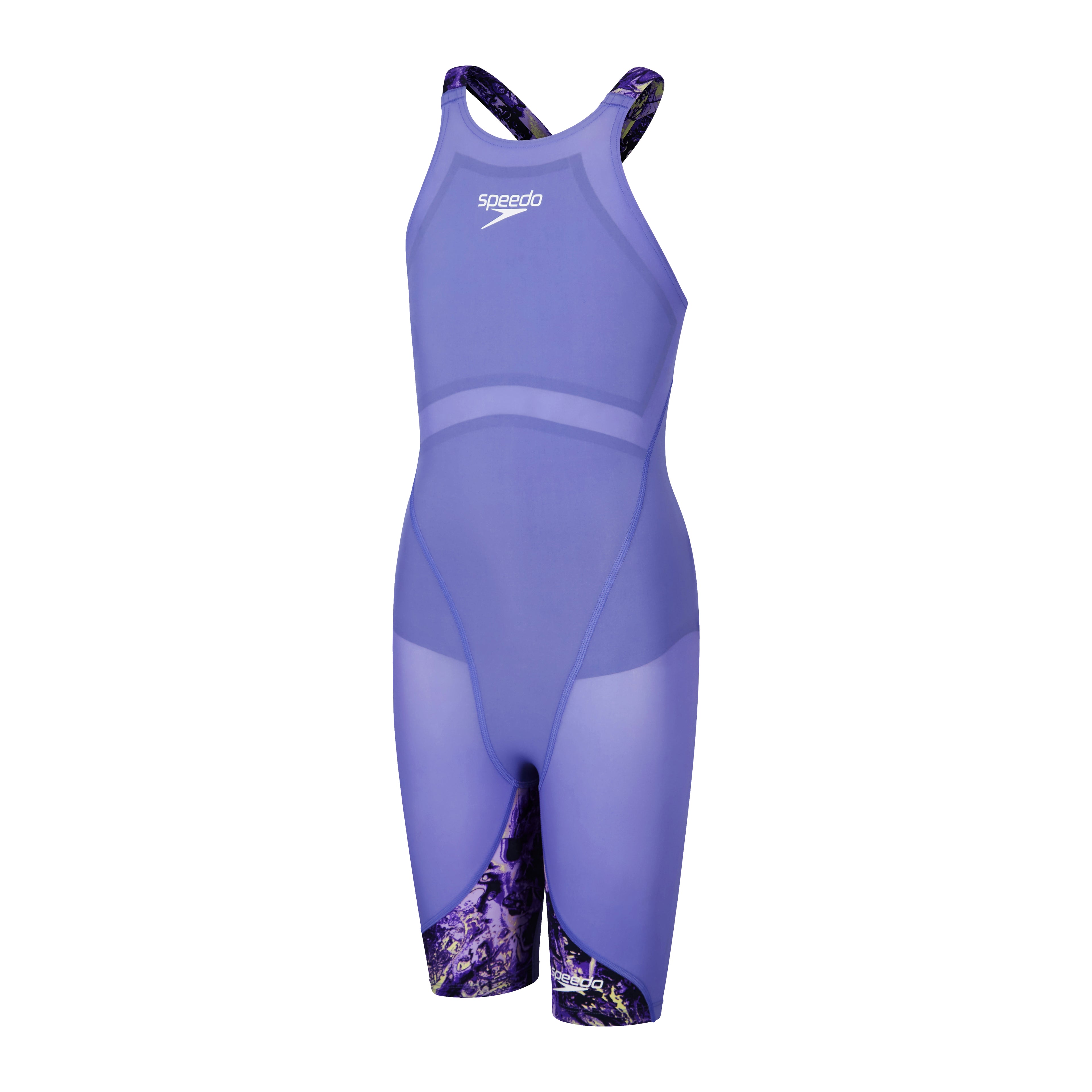 Tävlingsbaddräkt Fastskin Junior LZR Ignite Openback Kneeskin - Lila