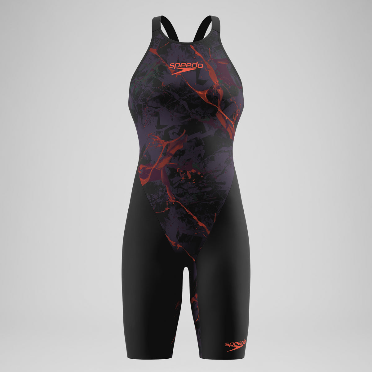Fastskin LZR Pure Valor 2.0 Printed Openback Kneeskin Black/Red