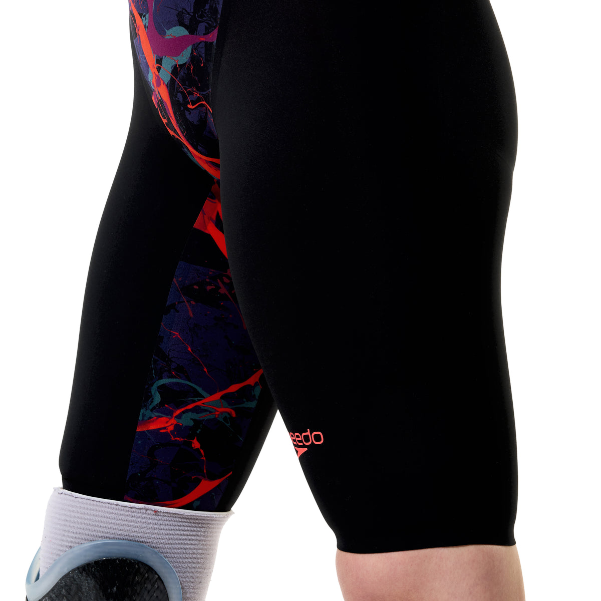 Fastskin LZR Pure Valor 2.0 Printed Openback Kneeskin Black/Red